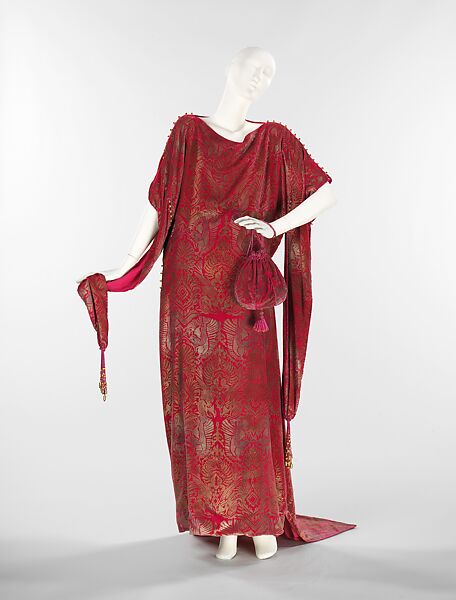 Evening dress, Gallenga (Italian, 1918–1974), silk, metal, glass, Italian 