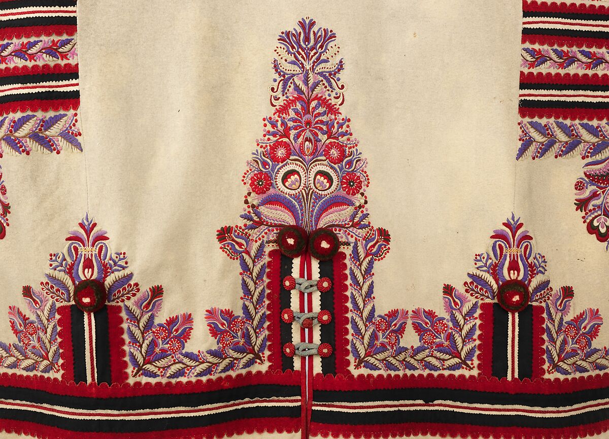 Mantle, wool, leather, metal, Hungarian