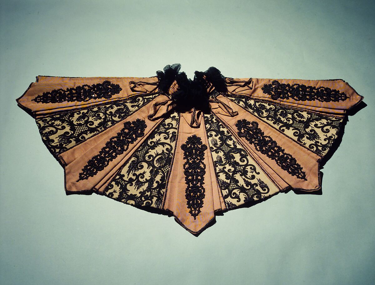 Cape, Maison Pingat (French), wool, silk, jet, French