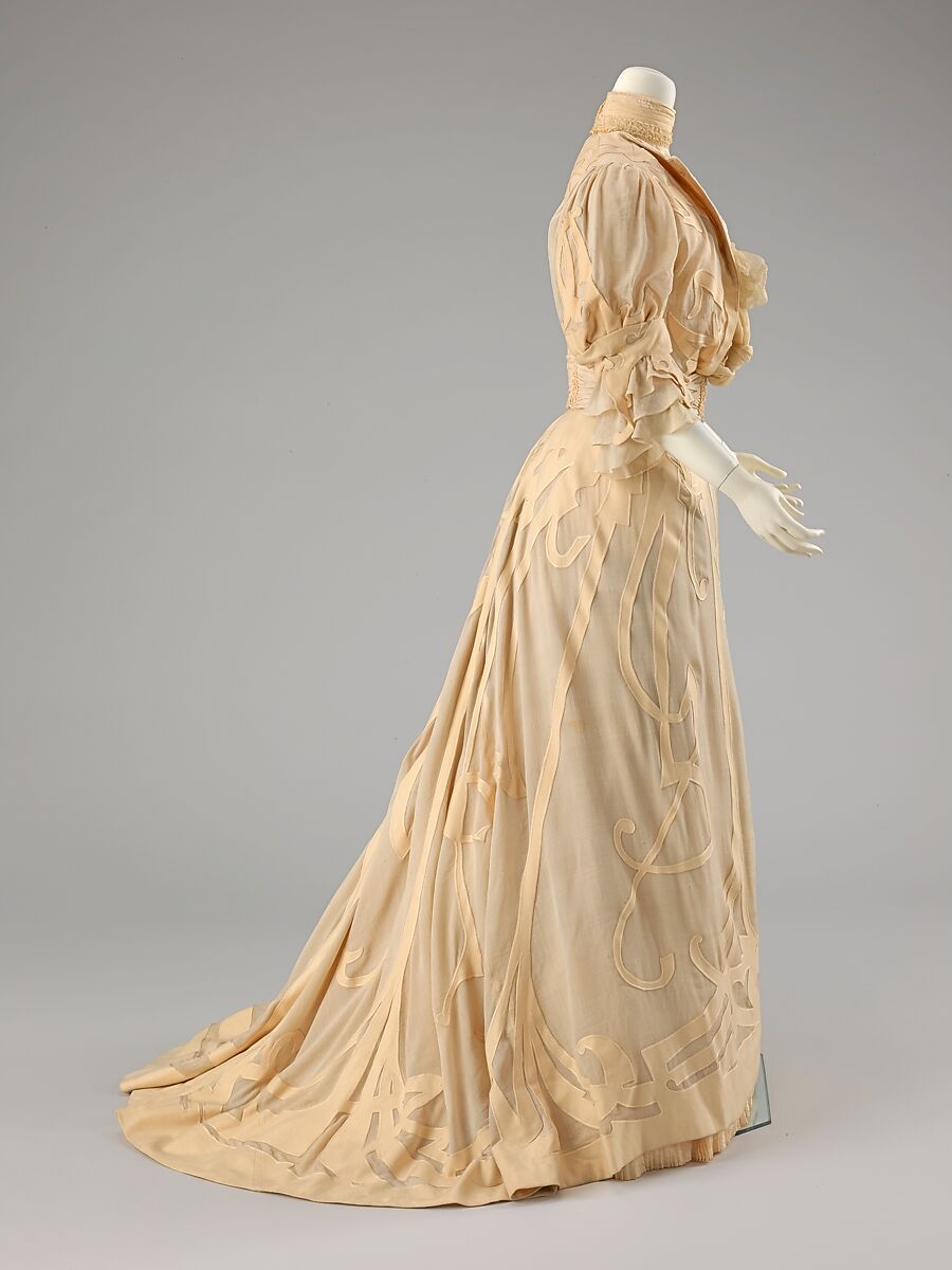 Wedding ensemble, silk, wool, Italian