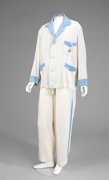 Pajamas, A. Sulka &amp; Company (French, 1893–2002), silk, American 
