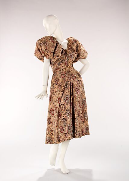 Evening dress, Claire McCardell (American, 1905–1958), cotton, leather, American 