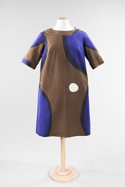 Dress, Marimekko (Finnish, founded 1951), cotton, Finnish 