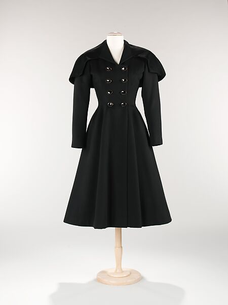 Evening coat, House of Balenciaga (French, founded 1937), wool, French 