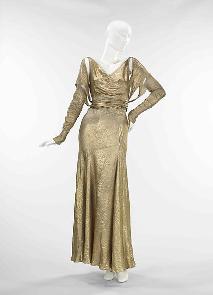 Gold store lame gown