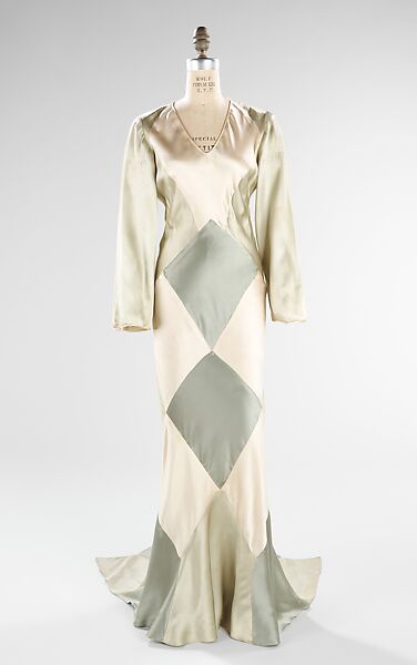 Evening dress, Attributed to Jessie Franklin Turner (American, 1923–1943), silk, American 