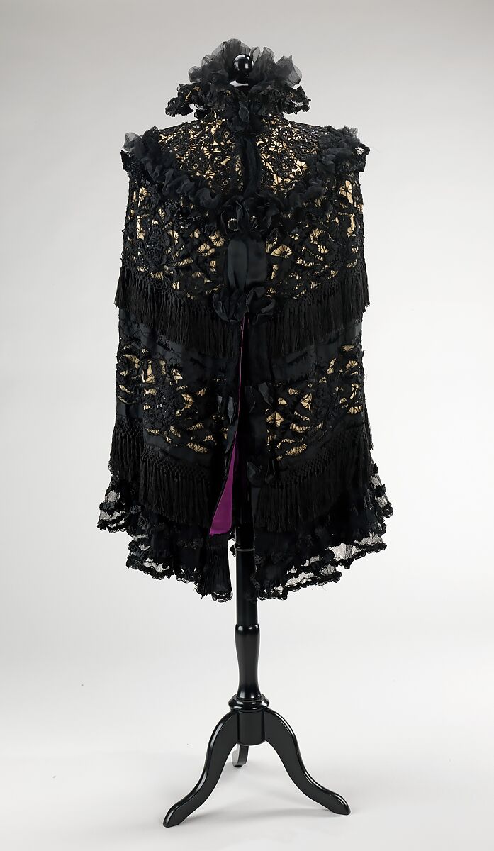 Mourning cape, Abraham &amp; Straus, silk, American 