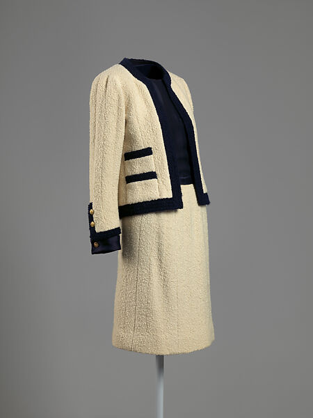 Suit, House of Chanel (French, founded 1910), wool, silk, metal, French