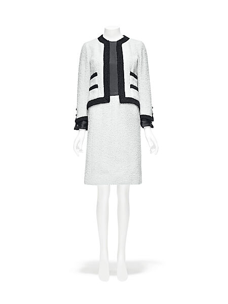 Suit, House of Chanel (French, founded 1910), wool, silk, metal, French