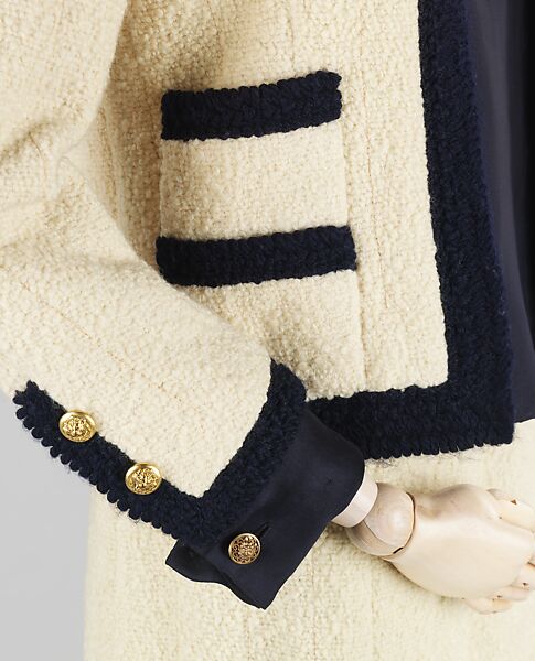 Suit, House of Chanel (French, founded 1910), wool, silk, metal, French