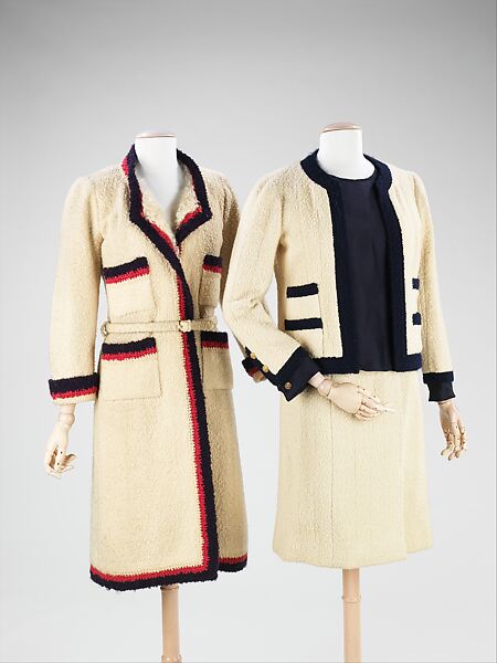Suit, House of Chanel (French, founded 1910), wool, silk, metal, French