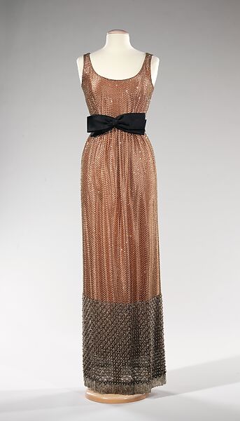 Evening dress, Norman Norell (American, Noblesville, Indiana 1900–1972 New York), silk, rhinestones, American 