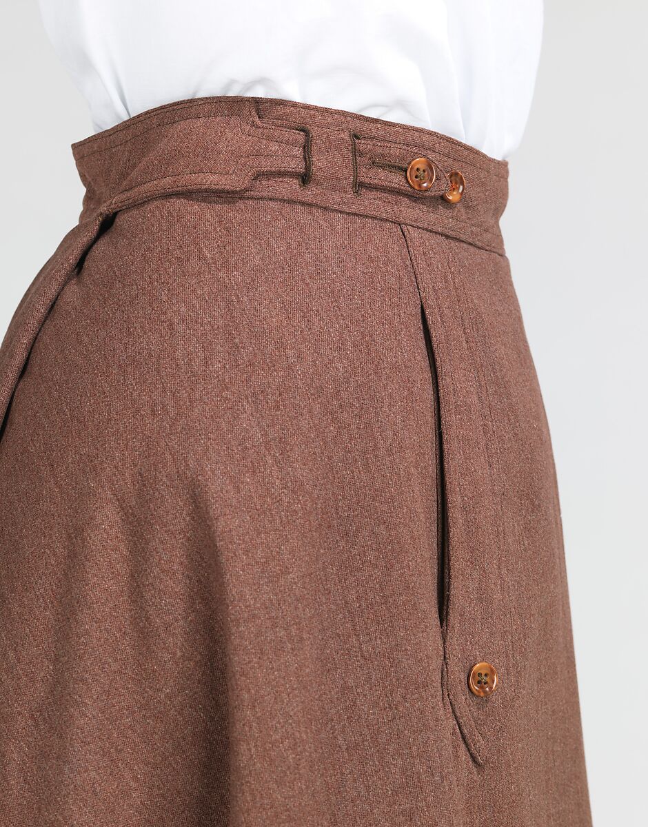 Cycling suit, Trouville, wool, silk, leather, American