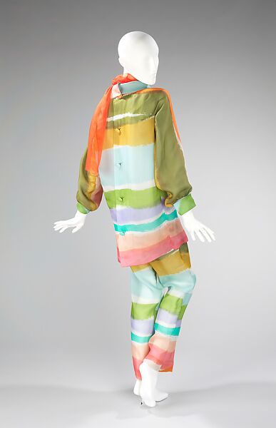 Lounging pajamas, House of Givenchy (French, founded 1952), silk, French