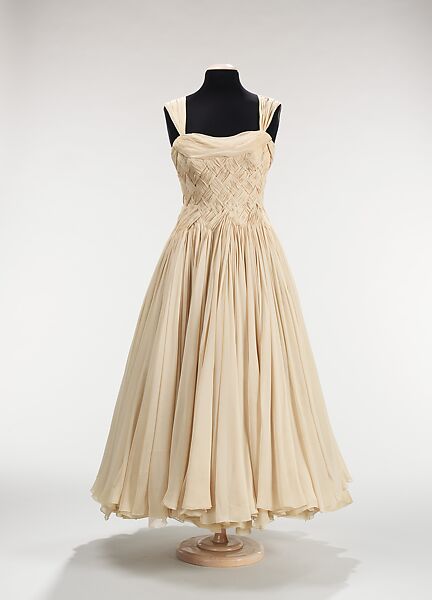 Evening dress, Jean Dessès (French (born Egypt), Alexandria 1904–1970 Athens), silk, French 