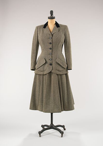 Suit, House of Balenciaga (French, founded 1937), wool, silk, French 