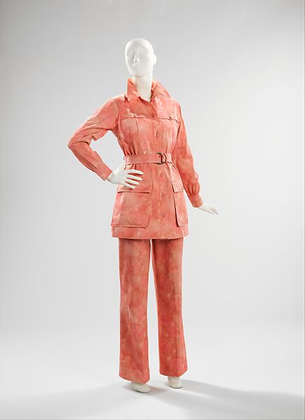 Pantsuit, Yves Saint Laurent (French, founded 1961), cotton, French 