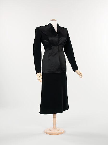 Cocktail suit, Charles James (American, born Great Britain, 1906–1978), silk, wool, American 