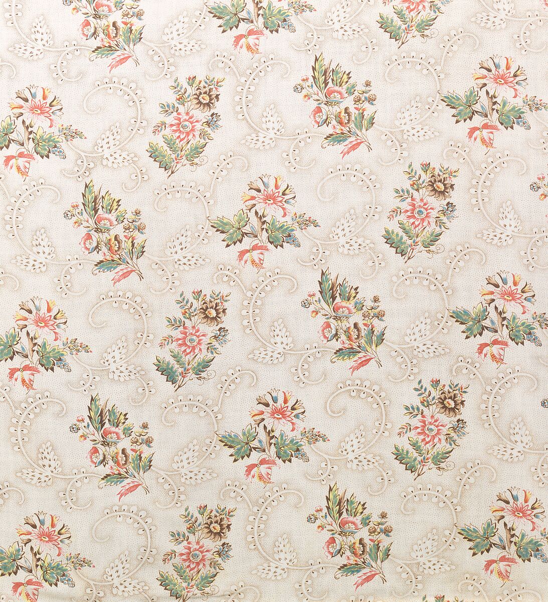 Dress, cotton, linen, American