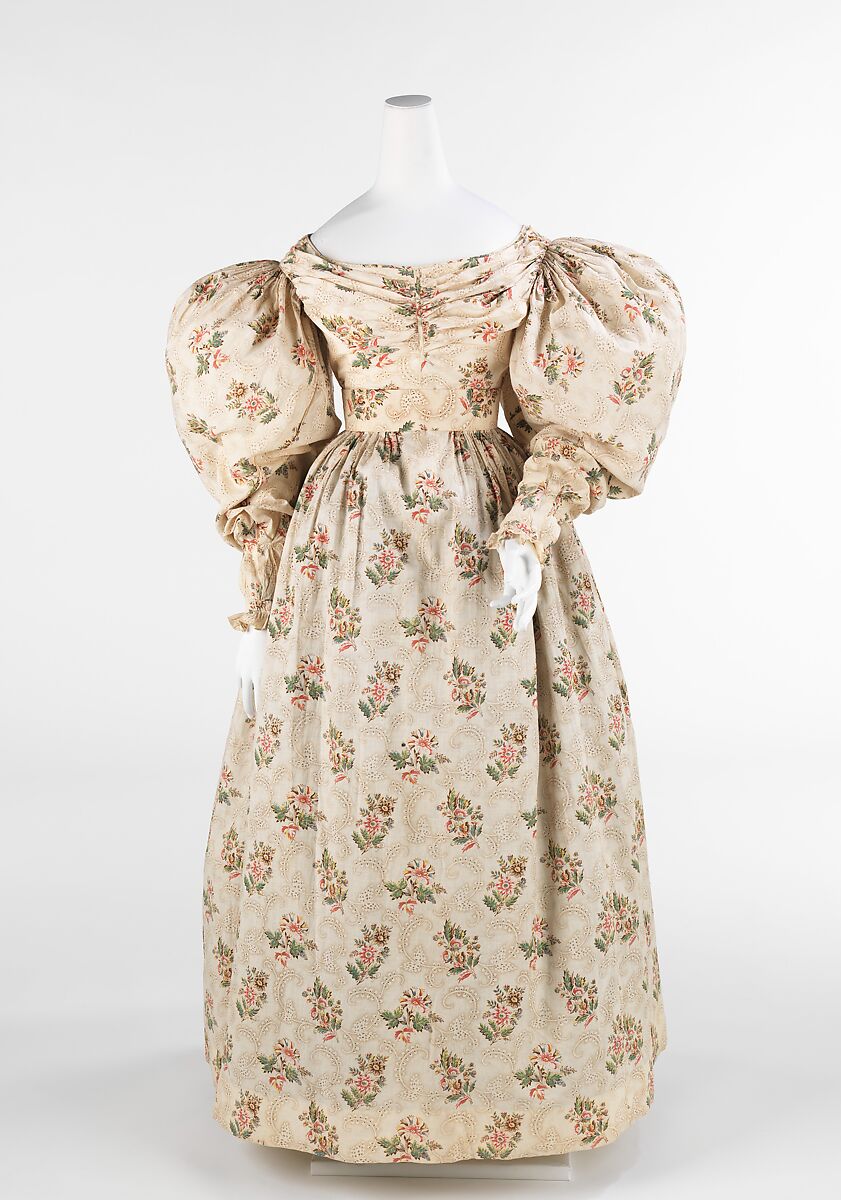 Dress, cotton, linen, American 