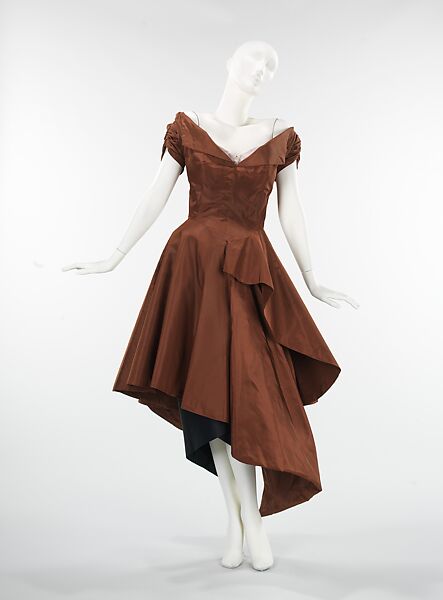 Cocktail dress, Charles James (American, born Great Britain, 1906–1978), silk, American 