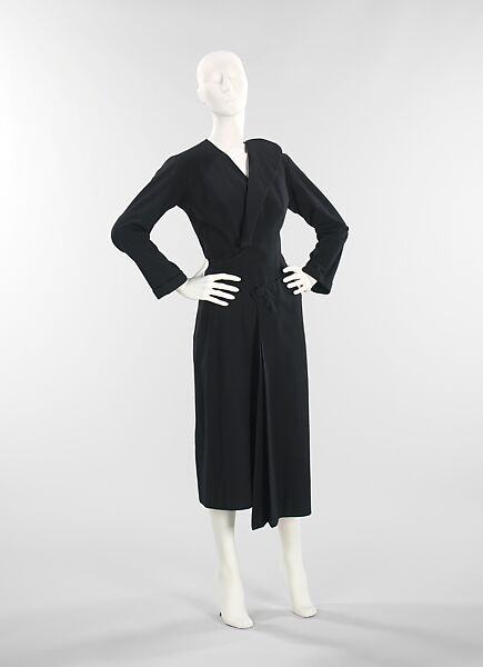 Dress, Charles James (American, born Great Britain, 1906–1978), wool, American 