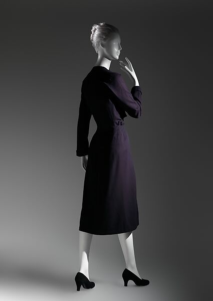 Dress, Charles James (American, born Great Britain, 1906–1978), wool, American