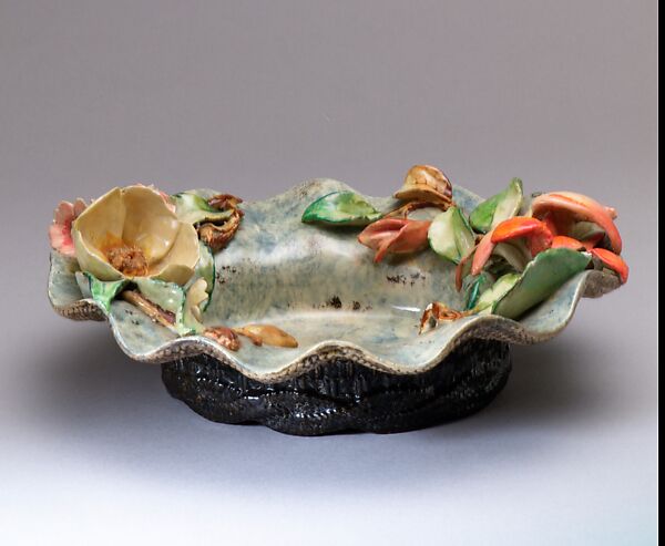 Bowl, Faience Manufacturing Company (American, Greenpoint, New York, 1881–1892), Painted and glazed earthenware, American 