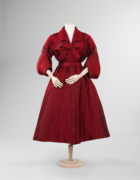 Evening coat, Elizabeth Arden (American, founded 1908), silk, leather, American