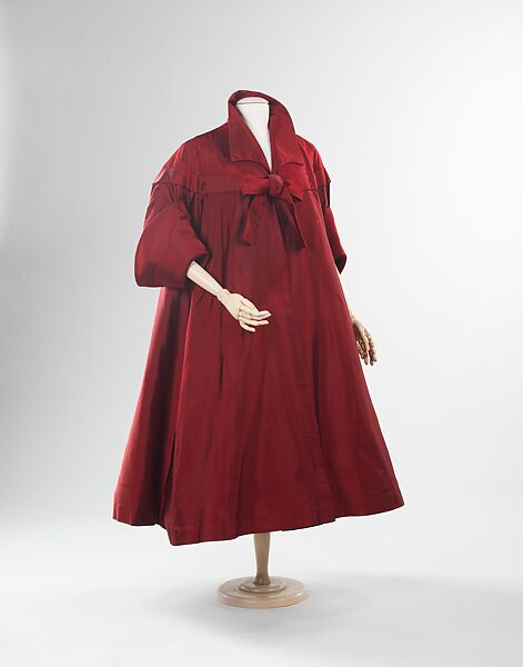 Evening coat, Elizabeth Arden (American, founded 1908), silk, leather, American 