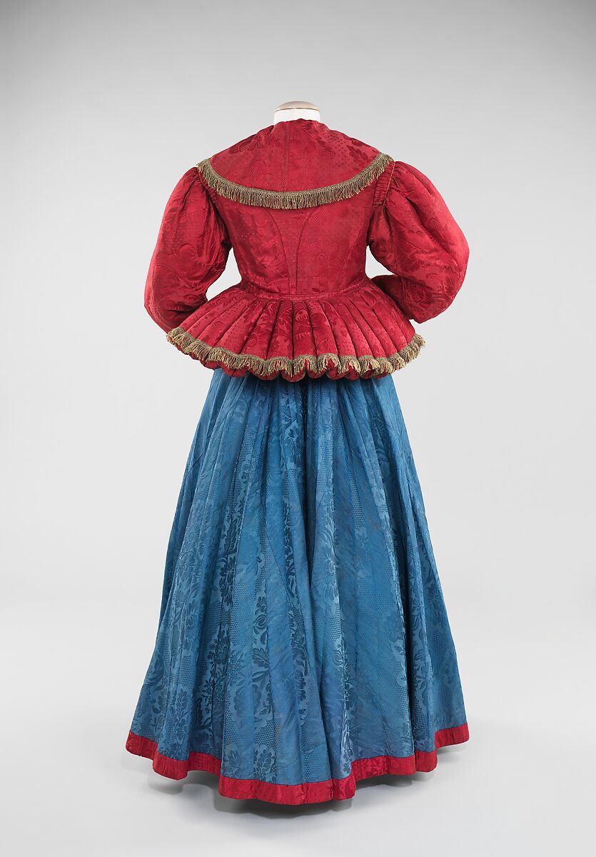 Jacket, silk, metal, cotton, Russian