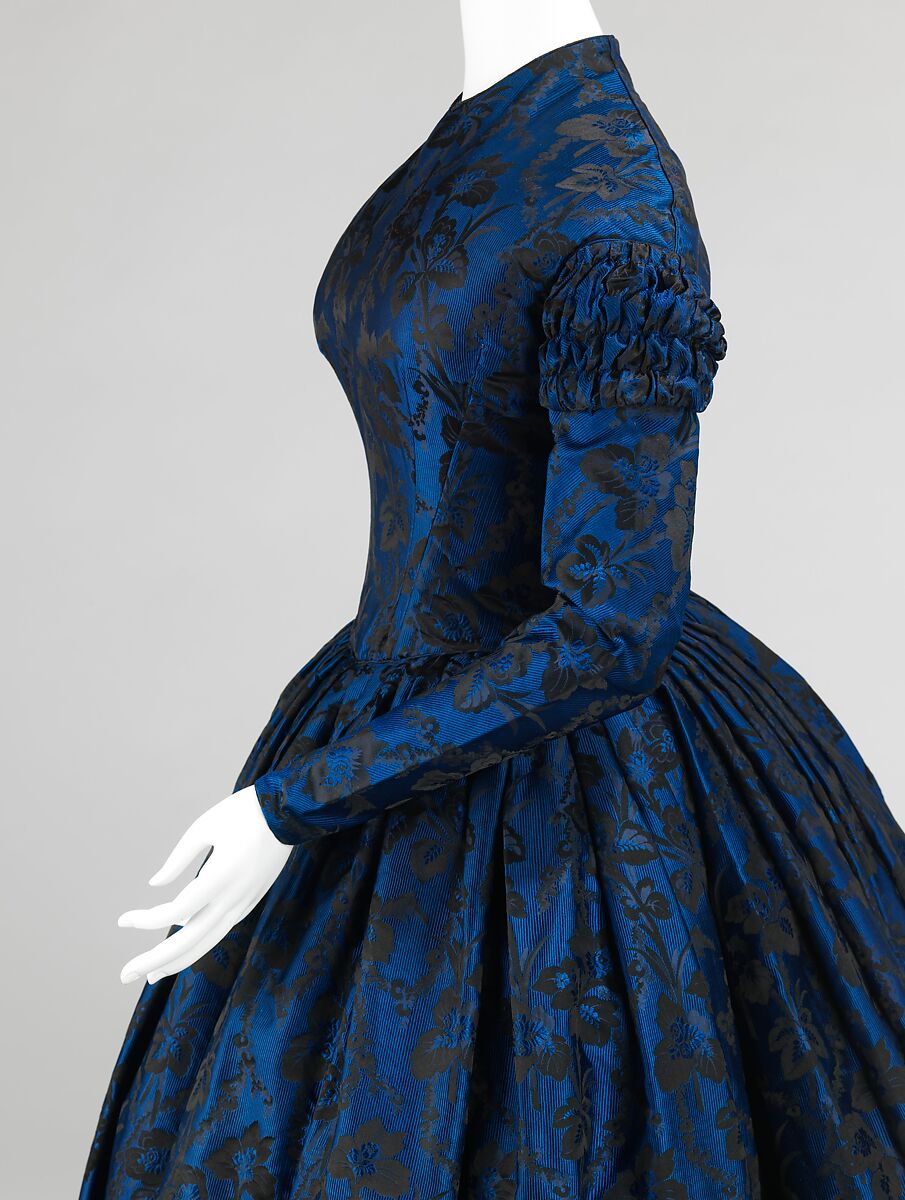 Evening dress, silk, American