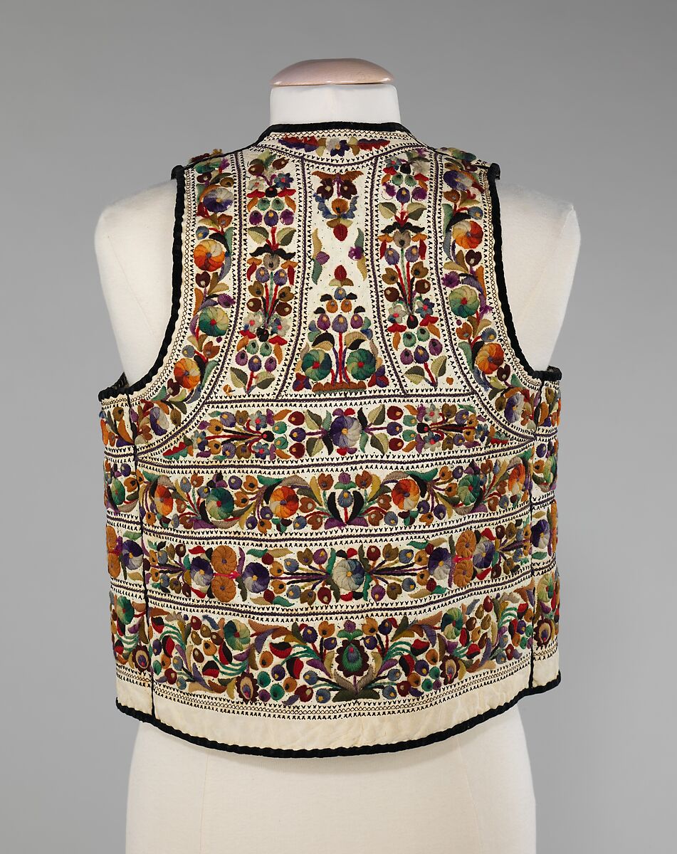 Vest, leather, wool, cotton, Hungarian