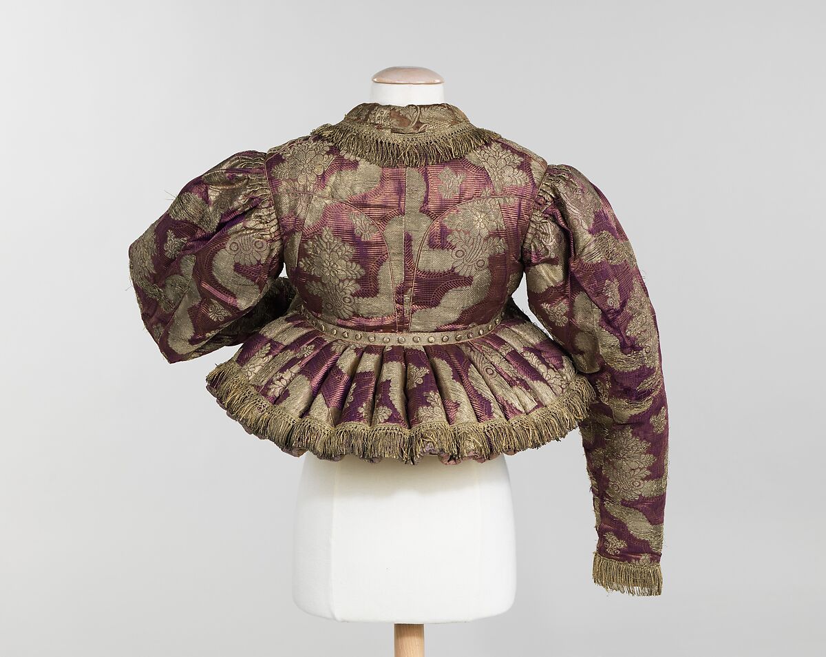 Jacket, silk, metal, cotton, Russian