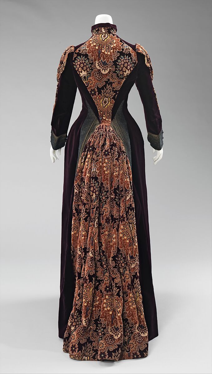 Dress, Franziska Noll Gross (American (born Germany), 1831–1906), silk, metal, American