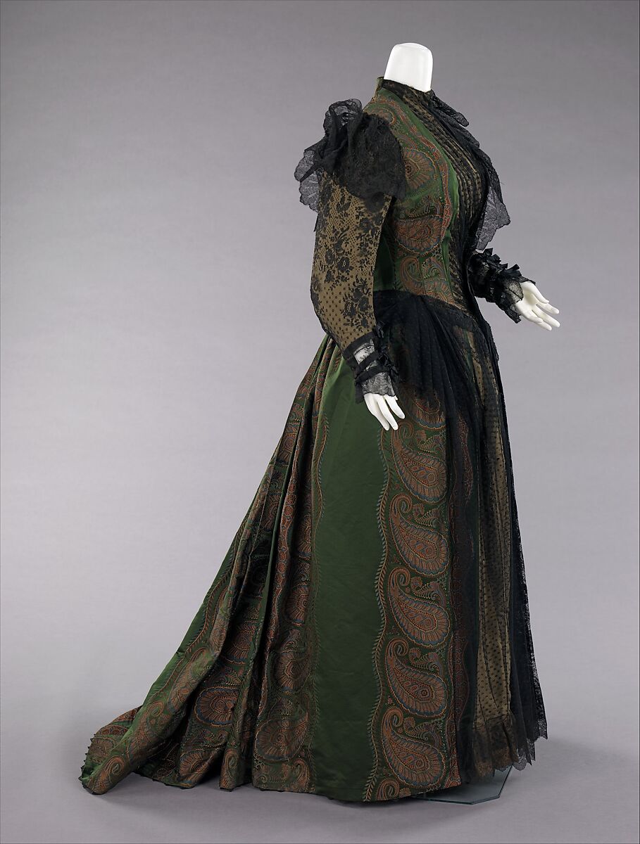Dress, Franziska Noll Gross (American (born Germany), 1831–1906), silk, metal, American