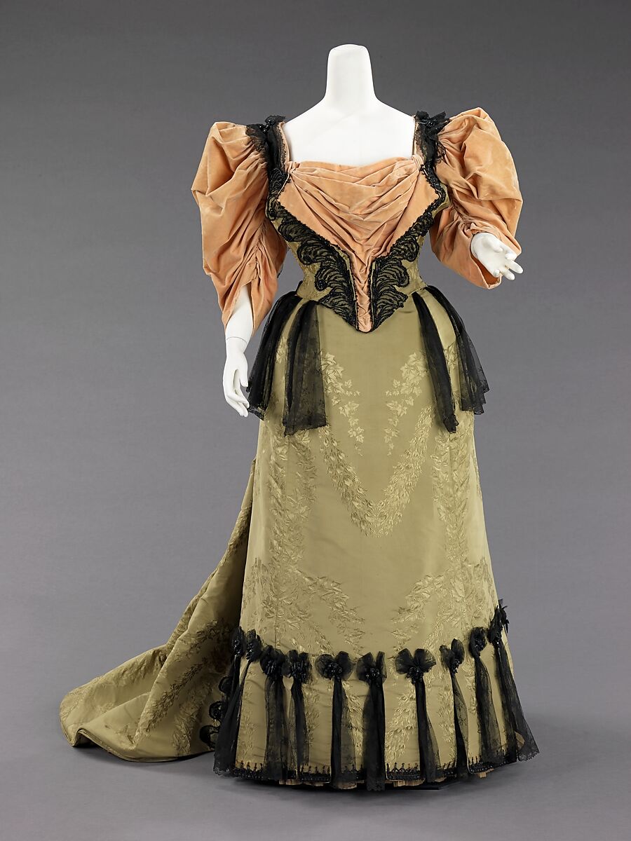 Ensemble, House of Worth (French, 1858–1956), silk, jet, metal, French