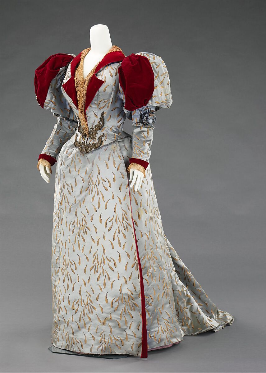 Evening ensemble, House of Worth (French, 1858–1956), silk, linen, metal, French 
