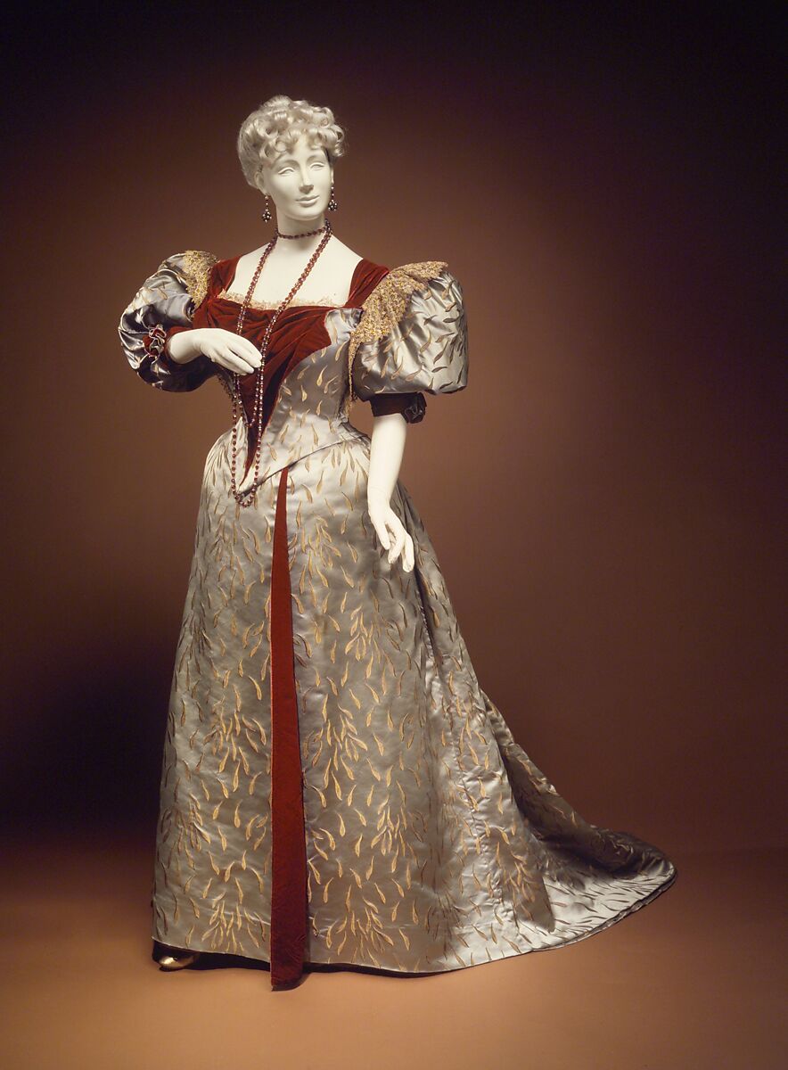Evening ensemble, House of Worth (French, 1858–1956), silk, linen, metal, French