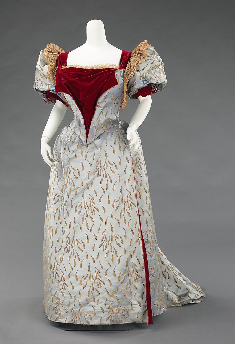 Evening ensemble, House of Worth (French, 1858–1956), silk, linen, metal, French