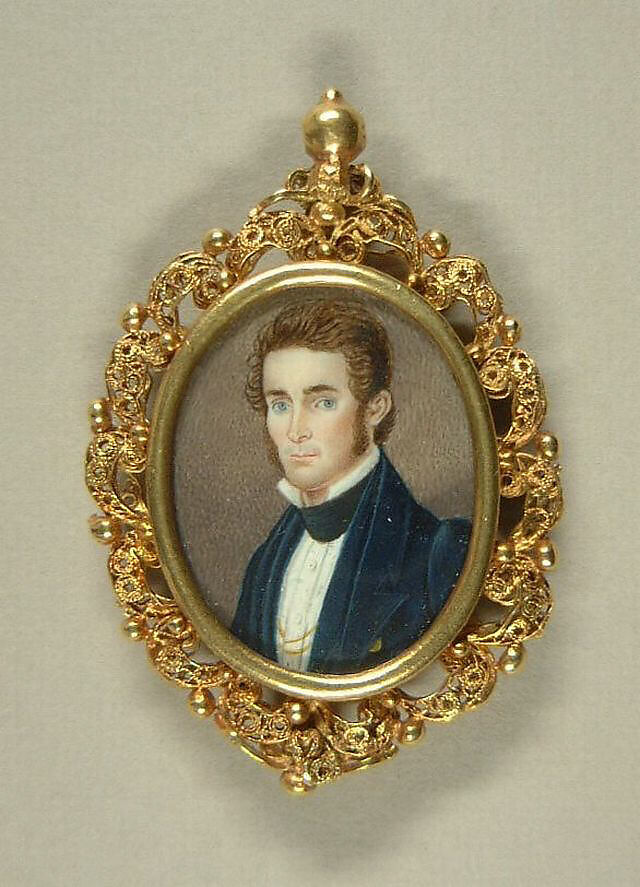 Portrait of a Gentleman, Watercolor on ivory, American 