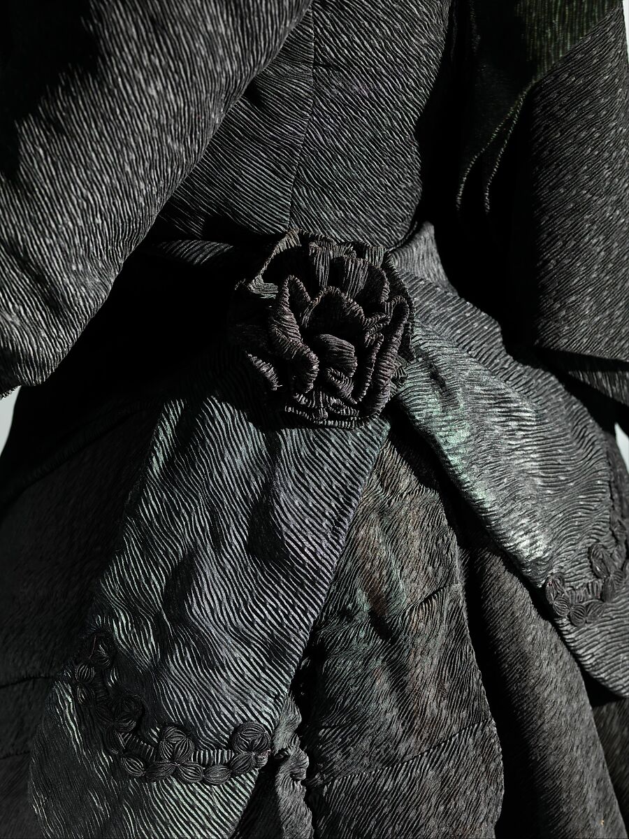 Mourning ensemble, silk, American