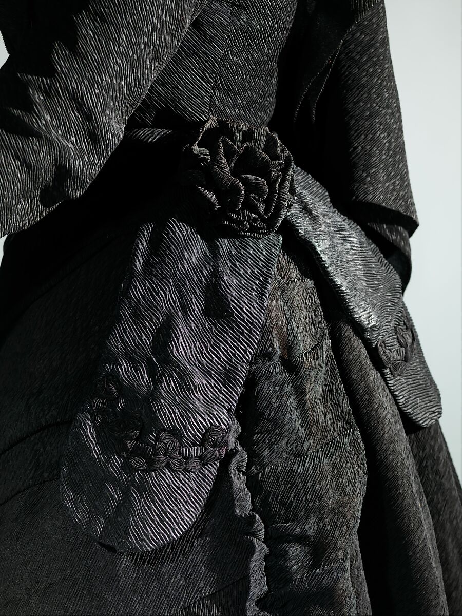 Mourning ensemble, silk, American