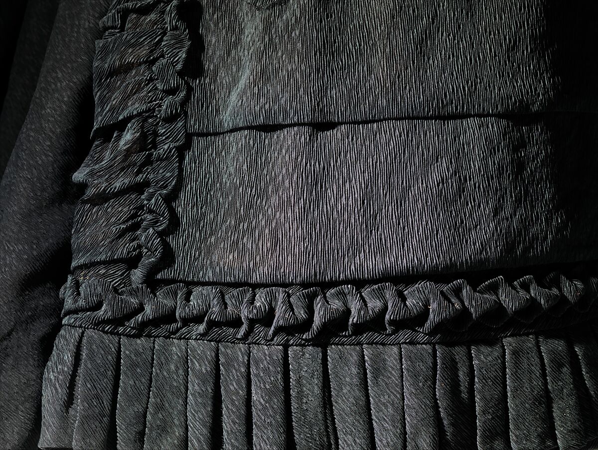 Mourning ensemble, silk, American