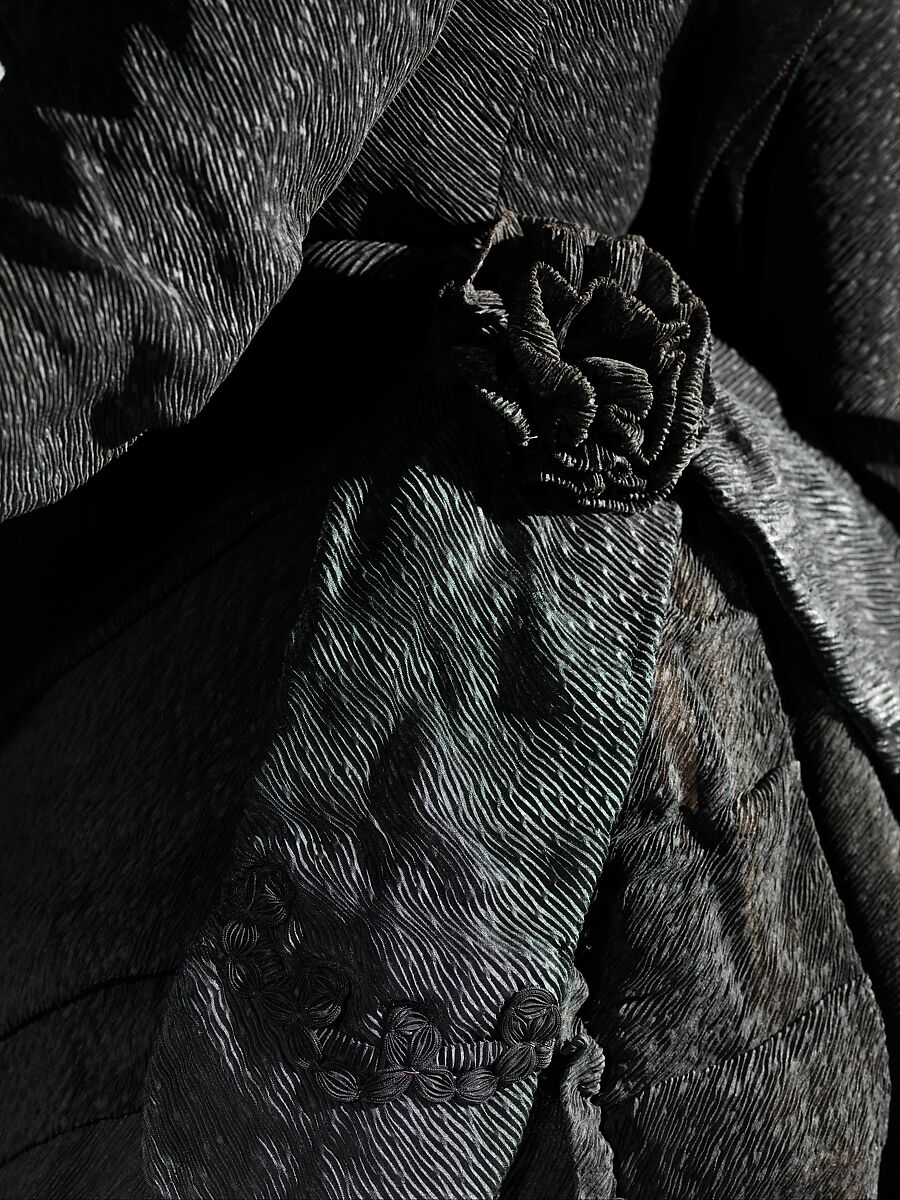 Mourning ensemble, silk, American