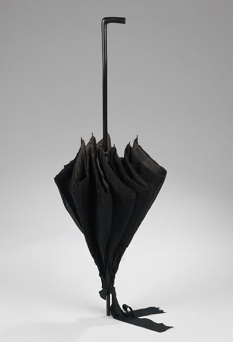 Mourning ensemble, silk, American