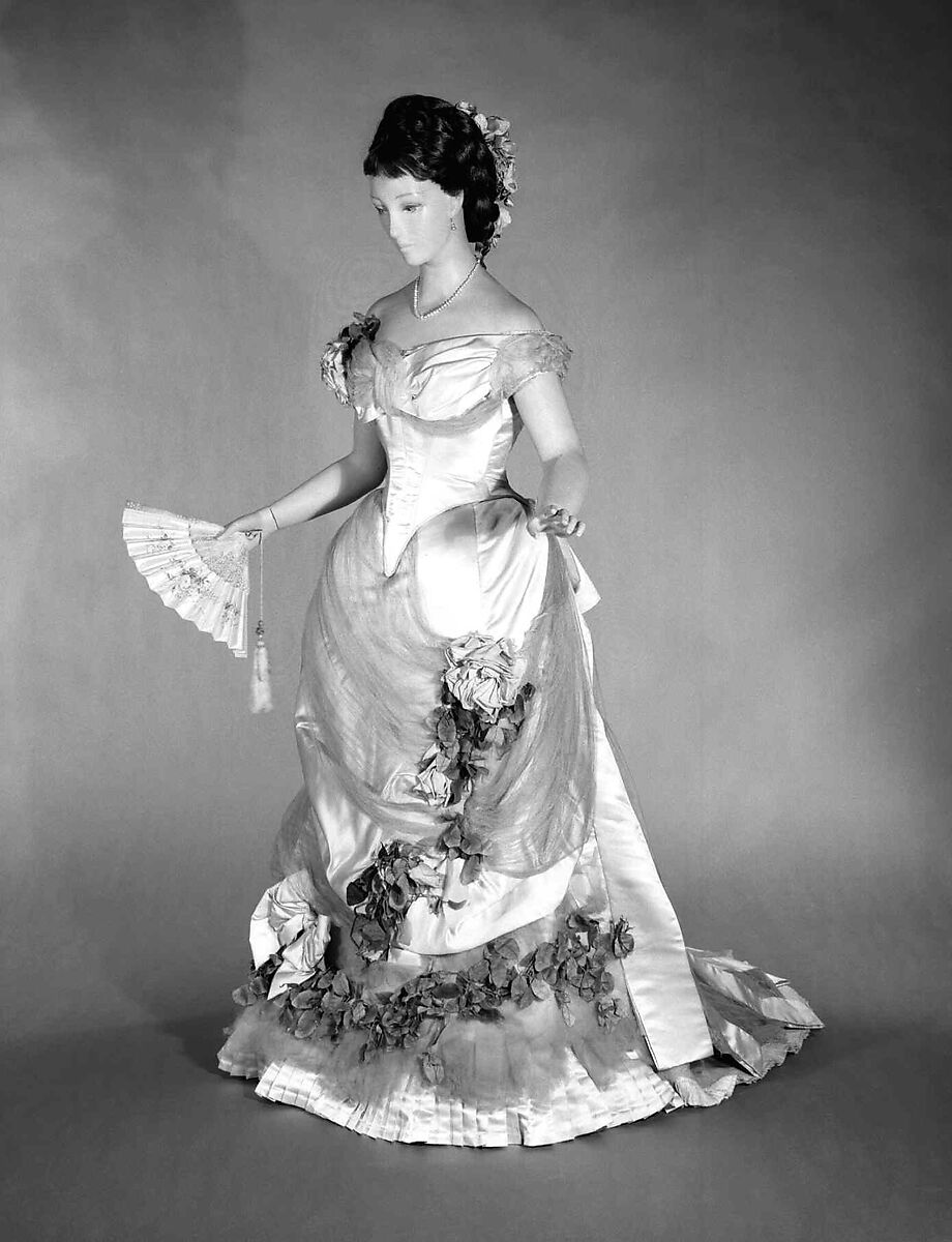 Evening dress, House of Worth (French, 1858–1956), silk, French