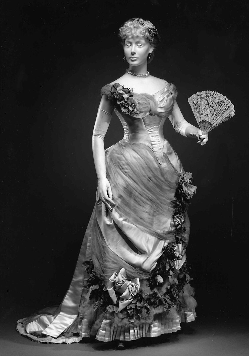 Evening dress, House of Worth (French, 1858–1956), silk, French