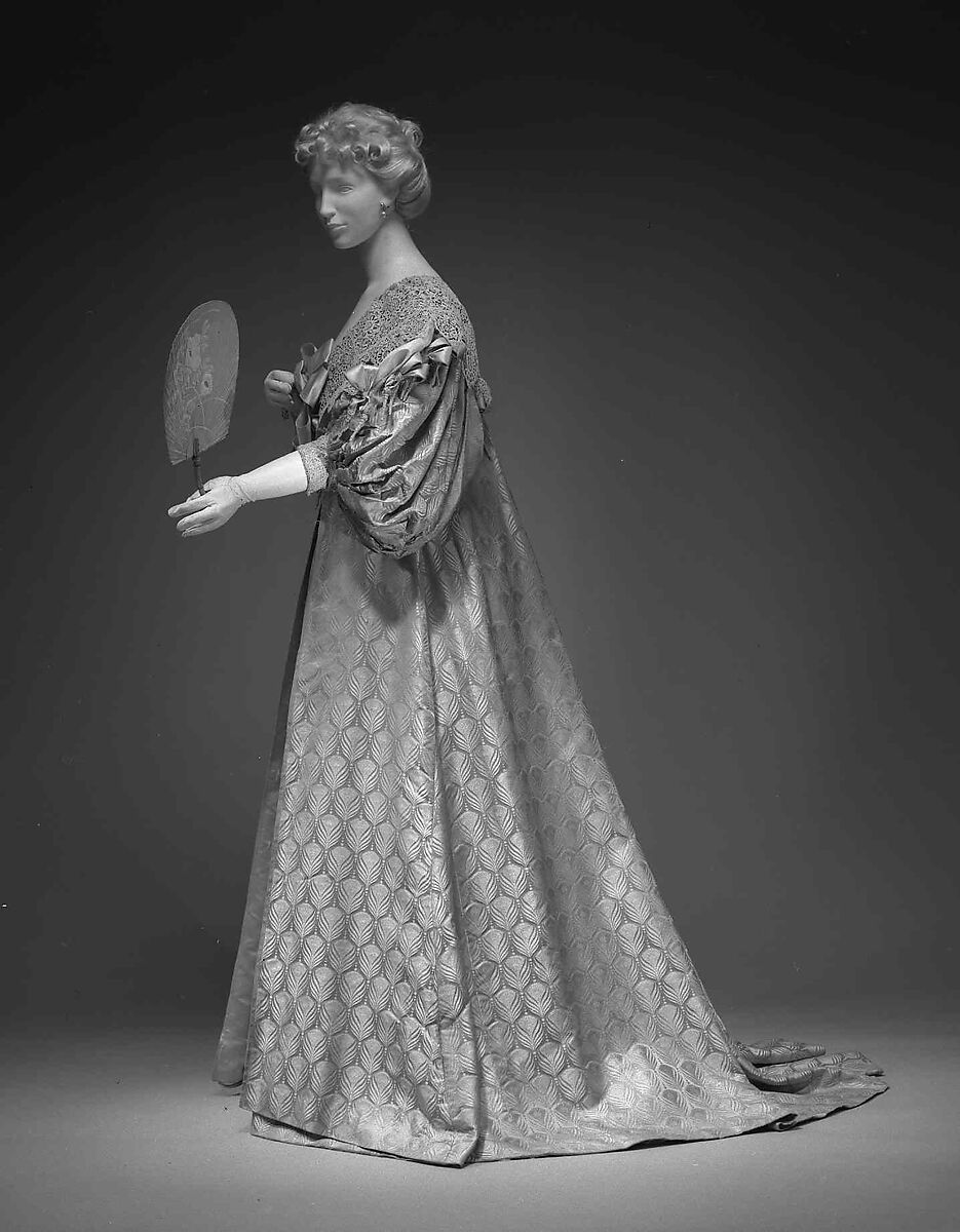 Tea gown, House of Worth (French, 1858–1956), silk, cotton, French