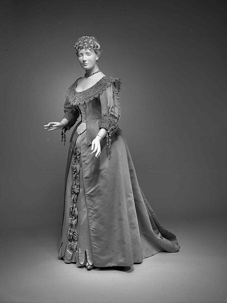 Dress, House of Worth (French, 1858–1956), sIlk, linen, French